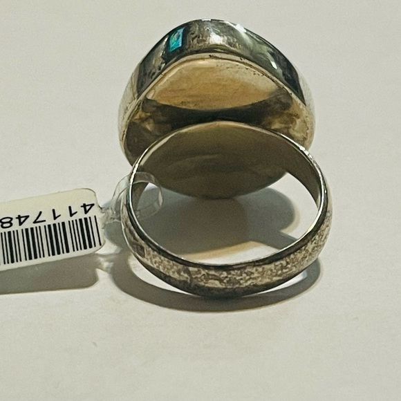 Sterling Silver Ammolite FreeForm Ring Size 7 - Picture 6 of 6